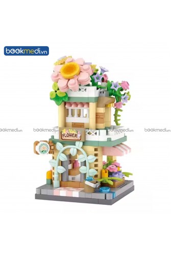 Đồ Chơi Lắp Ráp Mô Hình Tiệm Hoa (Flower Shop Street Mini) Hãng Loz